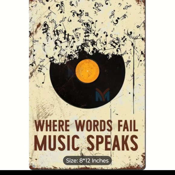 Other - Music Speaks Wall Art